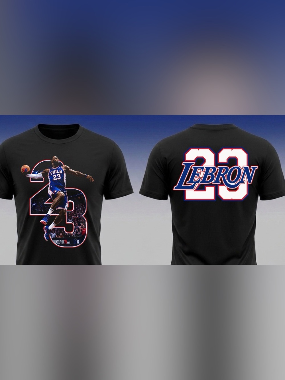 LeBron James x 76ers T shirt New S-5XL 2025 Basketball Tee